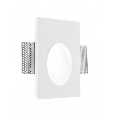 ARIEL SEGNAPASSO RETTANGOLARE IN GESSO VERNICIABILE MODERNO LAMPADINA ATTACCO MINI GU10