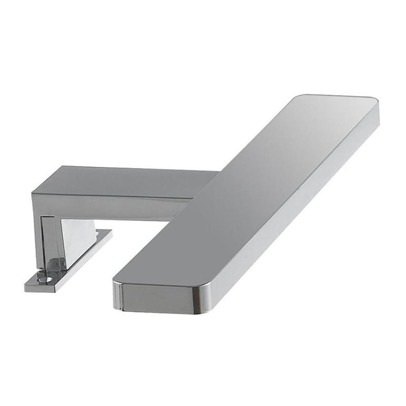 PICCOLA APPLIQUE DA SPECCHIO NERA,BIANCA O CROMO IP44 LED 5,2W LUCE 4000K MODERNA LARGHEZZA CM 28