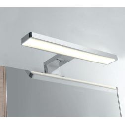 PICCOLA APPLIQUE DA SPECCHIO NERA,BIANCA O CROMO IP44 LED 5,2W LUCE 4000K MODERNA LARGHEZZA CM 28 2