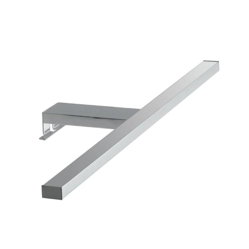 RIVA APPLIQUE DA SPECCHIO FINITURA CROMO IP44 LED 8W LUCE 4000K LARGHEZZA CM 56 MODERNA