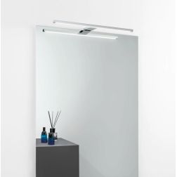 RIVA APPLIQUE DA SPECCHIO FINITURA CROMO IP44 LED 8W LUCE 4000K LARGHEZZA CM 56 MODERNA 2