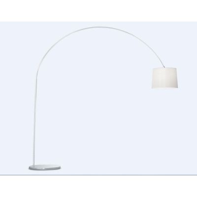 LAMPADA DA TERRA MODERNA CON STELO SQUADRATO CROMATO E BRACCIO TELESCOPICO BIANCA O NERA CRISTALENSI - Cristalensi Shop Online