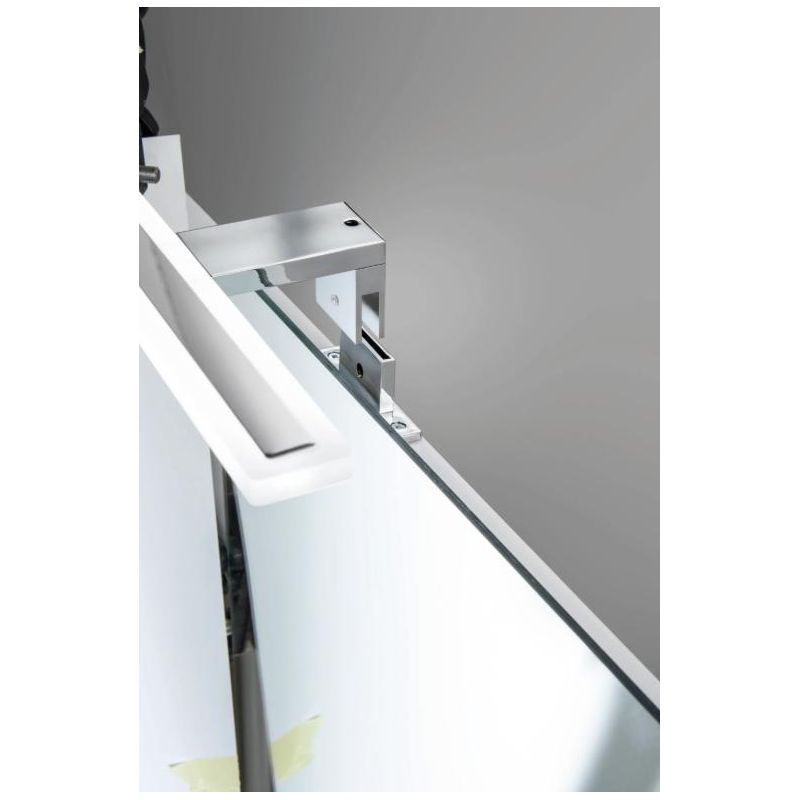 AQA APPLIQUE DA SPECCHIO FINITURA CROMO IP44 LED 8W LUCE 4000K BIEMISSIONE LARGHEZZA CM 30 MODERNA