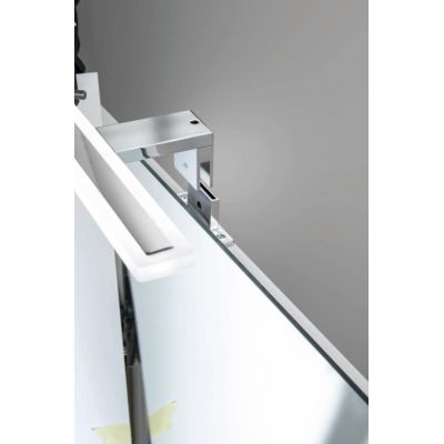 AQA APPLIQUE DA SPECCHIO FINITURA CROMO IP44 LED 8W LUCE 4000K BIEMISSIONE LARGHEZZA CM 30 MODERNA