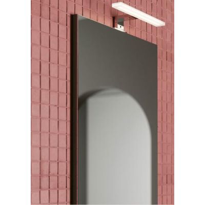 AQA APPLIQUE DA SPECCHIO FINITURA CROMO IP44 LED 8W LUCE 4000K BIEMISSIONE LARGHEZZA CM 30 MODERNA