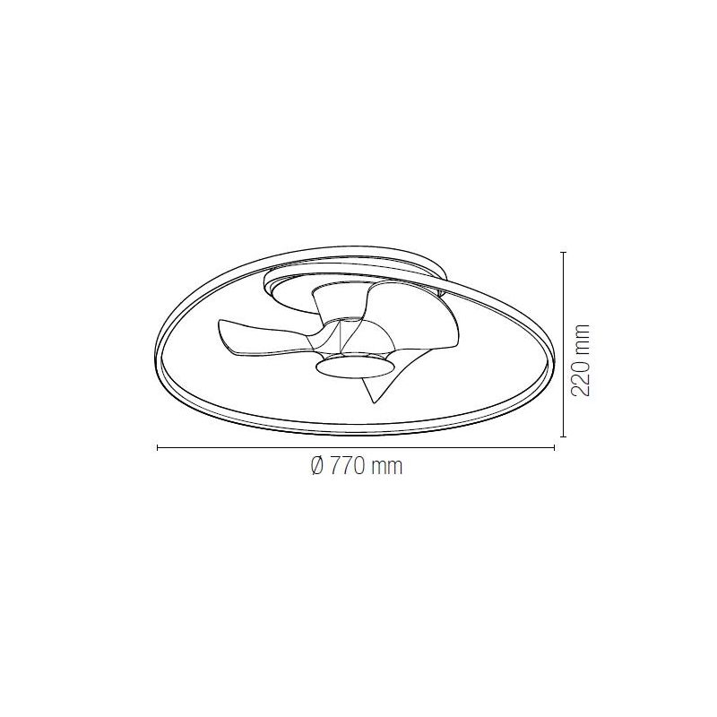 STORM VENTILATORE BIANCO O NERO LED 60W CCT DIMMERABILE CON TELECOMANDO INCLUSO