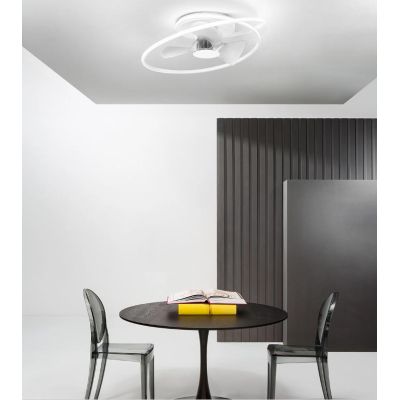STORM VENTILATORE BIANCO O NERO LED 60W CCT DIMMERABILE CON TELECOMANDO INCLUSO
