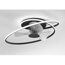 STORM VENTILATORE BIANCO O NERO LED 60W CCT DIMMERABILE CON TELECOMANDO INCLUSO