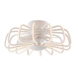 GRECALE VENTILATORE A GABBIA BIANCO O NERO LED 80W CCT DIMMERABILE CON TELECOMANDO INCLUSO 2