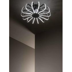 GRECALE VENTILATORE A GABBIA BIANCO O NERO LED 80W CCT DIMMERABILE CON TELECOMANDO INCLUSO