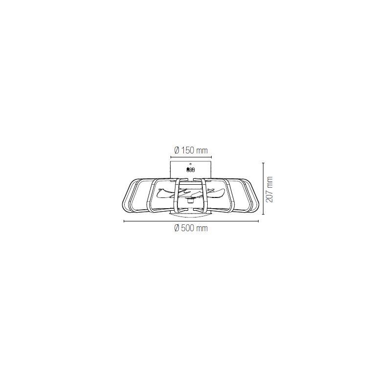 GRECALE VENTILATORE A GABBIA BIANCO O NERO LED 80W CCT DIMMERABILE CON TELECOMANDO INCLUSO