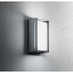 APPLIQUE DA ESTERNO IP54 LED 18W LUCE 3000K-4000K ALLUMINIO ANTRACITE MODERNA
