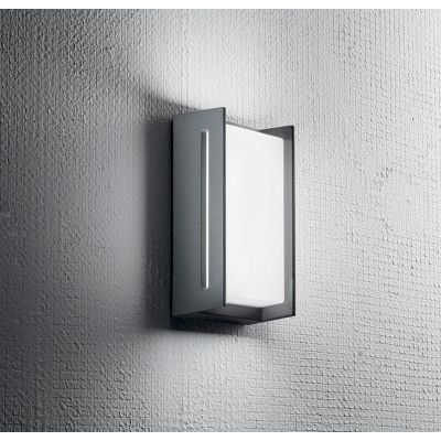 APPLIQUE DA ESTERNO IP54 LED 18W LUCE 3000K-4000K ALLUMINIO ANTRACITE MODERNA