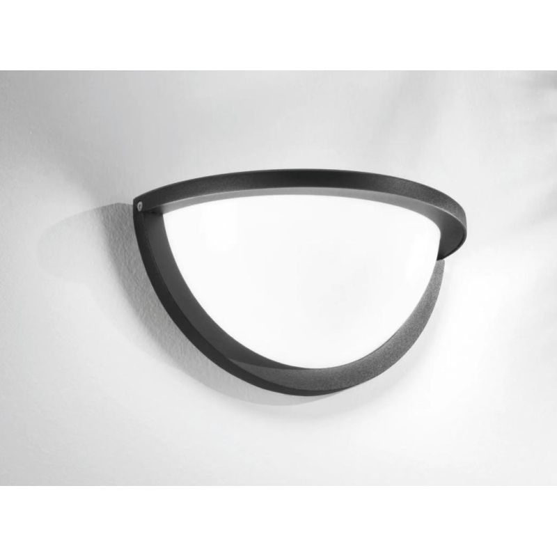 DETROIT APPLIQUE DA ESTERNO IP54 LED 10W LUCE 3000K-4000K ALLUMINIO NERO MODERNA