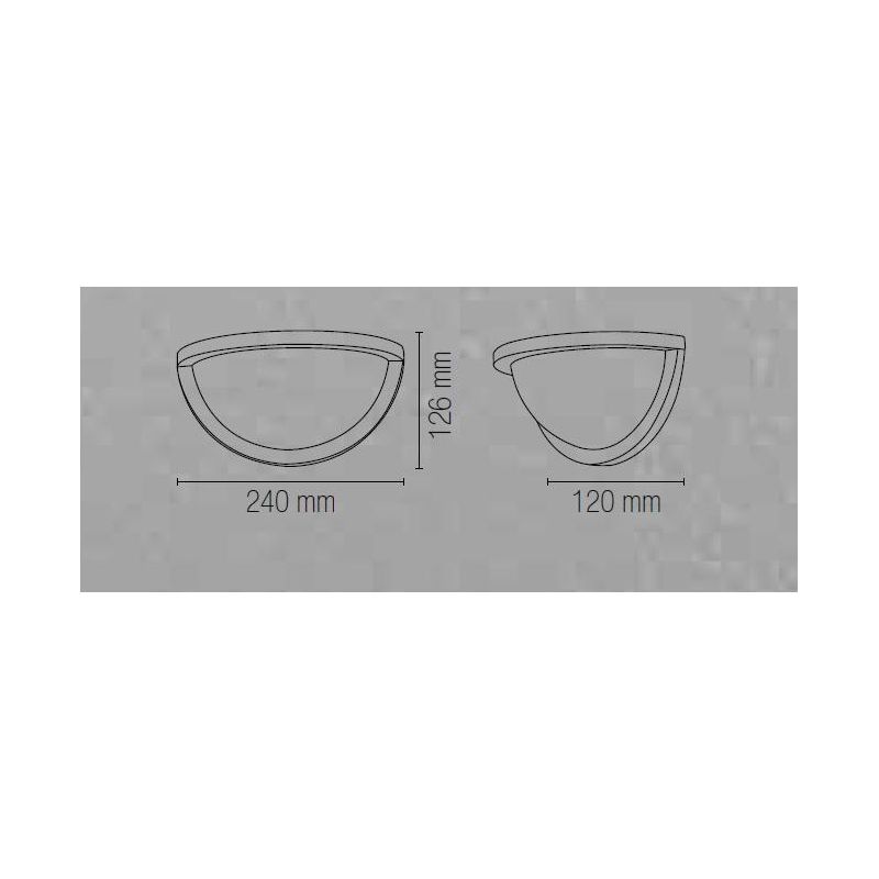 DETROIT APPLIQUE DA ESTERNO IP54 LED 10W LUCE 3000K-4000K ALLUMINIO NERO MODERNA