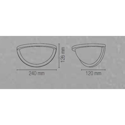 DETROIT APPLIQUE DA ESTERNO IP54 LED 10W LUCE 3000K-4000K ALLUMINIO NERO MODERNA