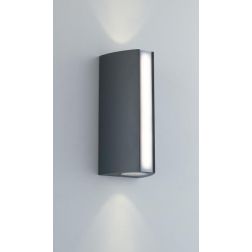 RAY APPLIQUE DA ESTERNO BIEMISSIONE DI LUCE IP54 LED 14W LUCE 3000K-4000K ANTRACITE E CORTEN 2