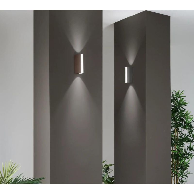 RAY APPLIQUE DA ESTERNO BIEMISSIONE DI LUCE IP54 LED 14W LUCE 3000K-4000K ANTRACITE E CORTEN