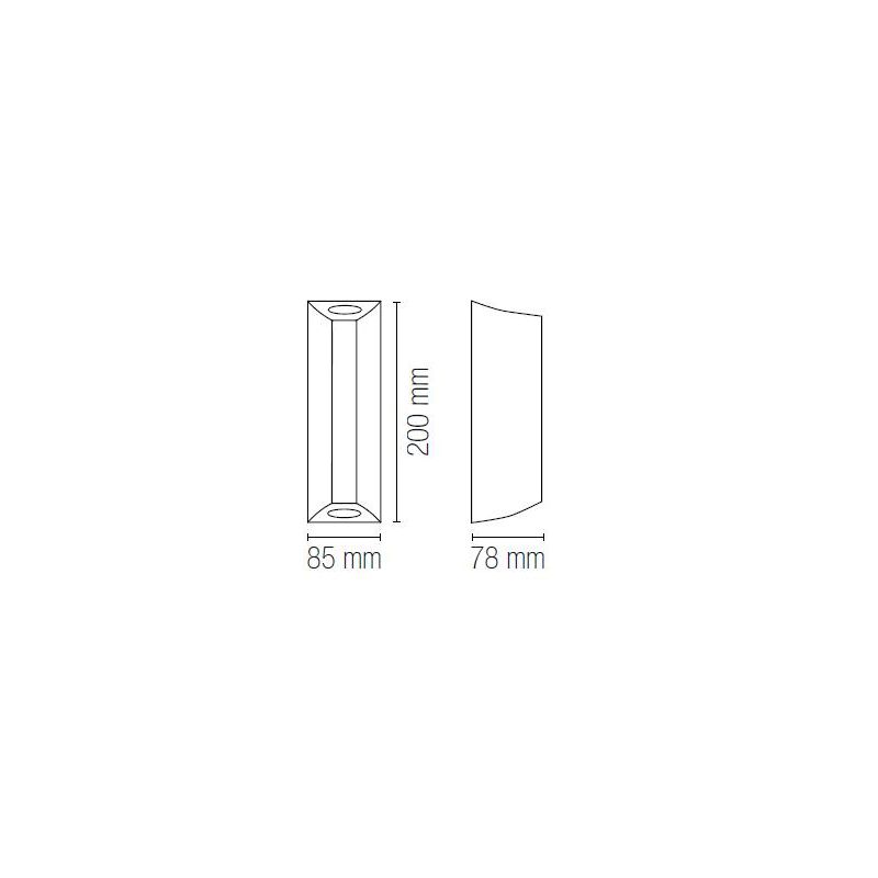 RAY APPLIQUE DA ESTERNO BIEMISSIONE DI LUCE IP54 LED 14W LUCE 3000K-4000K ANTRACITE E CORTEN