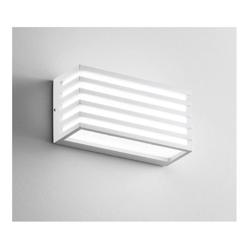 DUKROT APPLIQUE DA ESTERNO CON GRIGLIA IP54 LED 12W LUCE 3000K-4000K 3 COLORI MODERNA