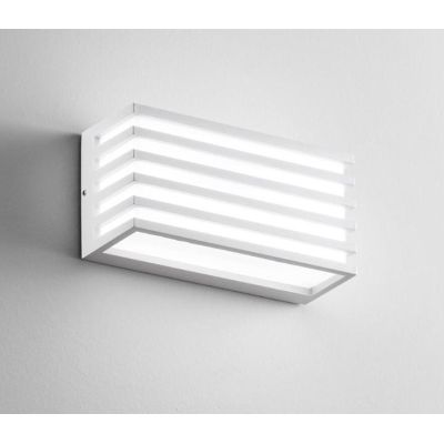 DUKROT APPLIQUE DA ESTERNO CON GRIGLIA IP54 LED 12W LUCE 3000K-4000K 3 COLORI MODERNA