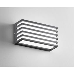 DUKROT APPLIQUE DA ESTERNO CON GRIGLIA IP54 LED 12W LUCE 3000K-4000K 3 COLORI MODERNA