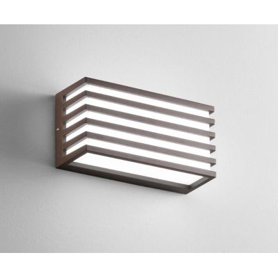 DUKROT APPLIQUE DA ESTERNO CON GRIGLIA IP54 LED 12W LUCE 3000K-4000K 3 COLORI MODERNA
