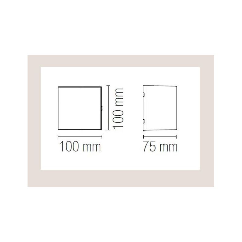 TOGO Q PLAFONIERA APPLIQUE QUADRATA 2 MISURE BIANCA IP65 LED INTEGRATO LUCE 3000K-4000K-6500K MODERNA