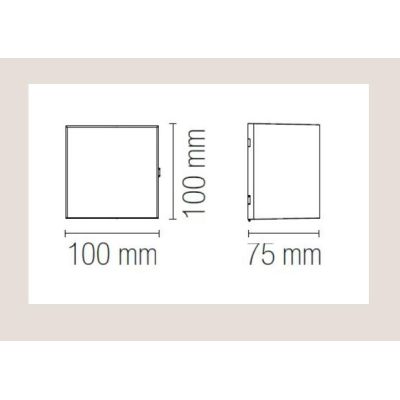 TOGO Q PLAFONIERA APPLIQUE QUADRATA 2 MISURE BIANCA IP65 LED INTEGRATO LUCE 3000K-4000K-6500K MODERNA