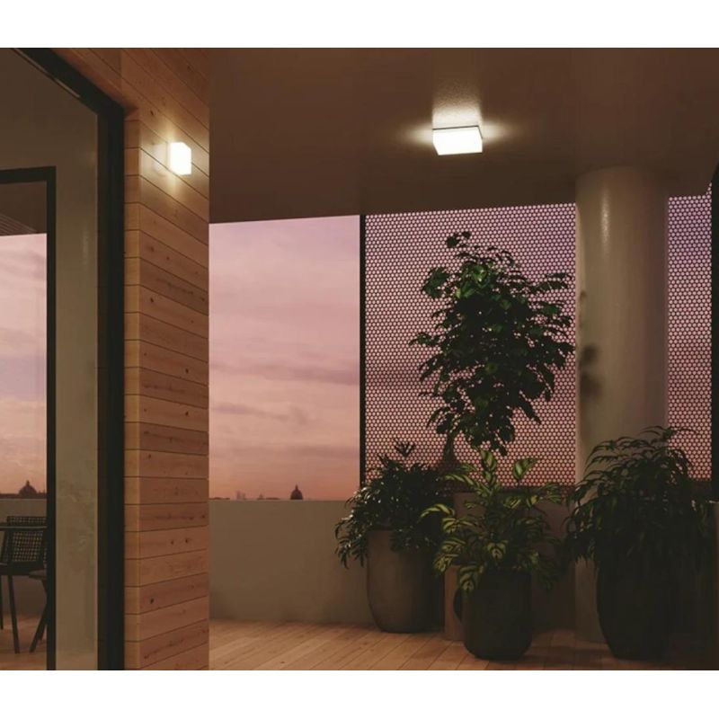 TOGO Q PLAFONIERA APPLIQUE QUADRATA 2 MISURE BIANCA IP65 LED INTEGRATO LUCE 3000K-4000K-6500K MODERNA