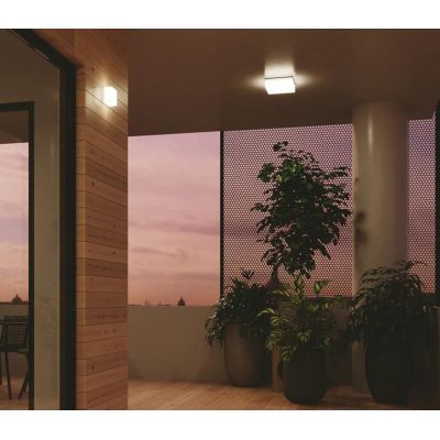 TOGO Q PLAFONIERA APPLIQUE QUADRATA 2 MISURE BIANCA IP65 LED INTEGRATO LUCE 3000K-4000K-6500K MODERNA