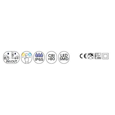TOGO R PLAFONIERA APPLIQUE RETTANGOLARE 2 MISURE BIANCA IP65 LED INTEGRATO LUCE 3000K-4000K-6500K MODERNA