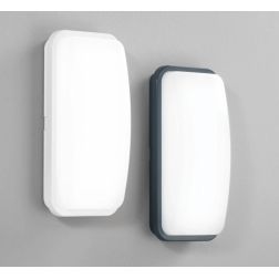 SHELLY APPLIQUE RETTANGOLARE CON SENSORE DI MOVIMENTO IP65 ANTRACITE O BIANCA LED 20W LUCE 4000K PER ESTERNI