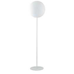 GECO PIANTANA DA ESTERNO H 150 CM IP65 METALLO BIANCO DIFFUSORE A SFERA D30 CM LAMPADINA ATTACCO E27 2