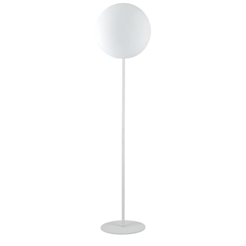 GECO PIANTANA DA ESTERNO H 150 CM IP65 METALLO BIANCO DIFFUSORE A SFERA D30 CM LAMPADINA ATTACCO E27
