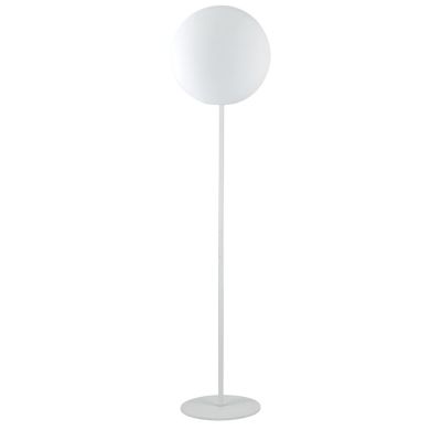 GECO PIANTANA DA ESTERNO H 150 CM IP65 METALLO BIANCO DIFFUSORE A SFERA D30 CM LAMPADINA ATTACCO E27