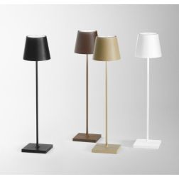 LAMPADA DA TAVOLO H36 CM IP54 CON BATTERIA RICARICABILE TOUCH DIMMER LED 2,2W LUCE 3000K 4 COLORI