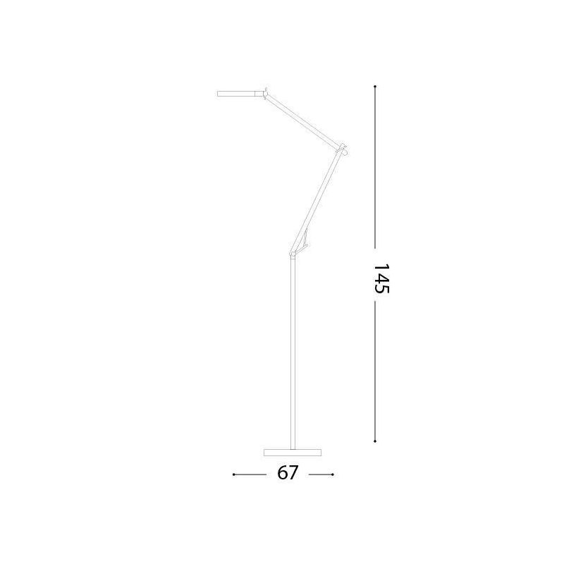 PIANTANA MODERNA ORIENTABILE LED 12.5W LUCE 4000K TOUCH DIMMER ALLUMINIO BIANCO O NERA CRISTALENSI - Cristalensi Shop Online