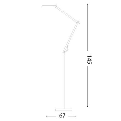 PIANTANA MODERNA ORIENTABILE LED 12.5W LUCE 4000K TOUCH DIMMER ALLUMINIO BIANCO O NERA CRISTALENSI - Cristalensi Shop Online