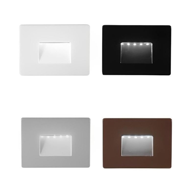 STRATOS SEGNAPASSO RETTANGOLARE 4 COLORI IP65 LED 3W LUCE 3000K-4000K-6000K PER SCATOLA 503