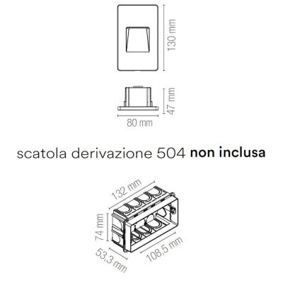 STRATOS SEGNAPASSO VERTICALE 4 COLORI IP65 LED 3W LUCE 3000K-4000K-6000K PER SCATOLA 504
