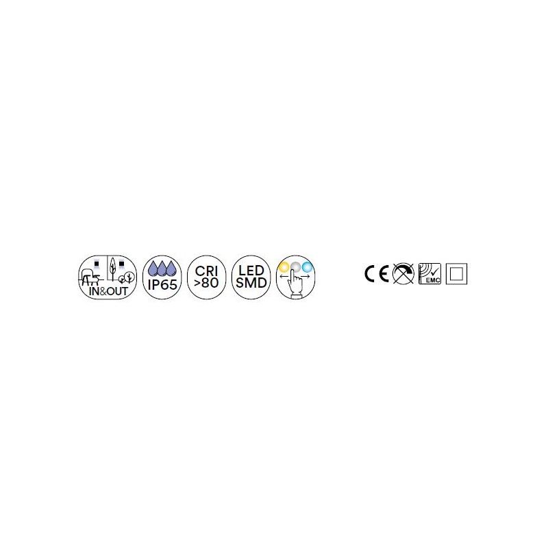 STRATOS SEGNAPASSO VERTICALE 4 COLORI IP65 LED 3W LUCE 3000K-4000K-6000K PER SCATOLA 504