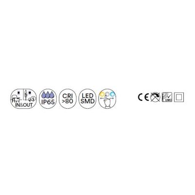 STRATOS SEGNAPASSO VERTICALE 4 COLORI IP65 LED 3W LUCE 3000K-4000K-6000K PER SCATOLA 504