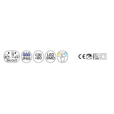 SEGNAPASSO DA INCASSO IN ALLUMINIO DIFFUSORE IN VETRO IP65 LED 3W LUCE 3000K-4000K-5500K PER SCATOLA 503