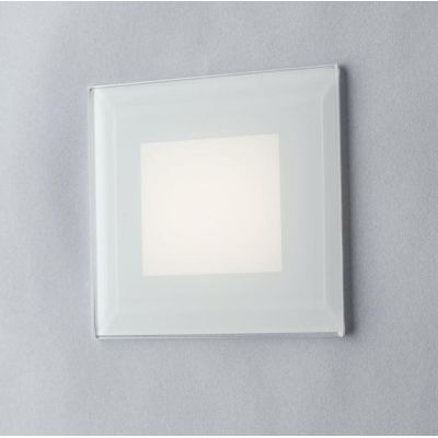 SEGNAPASSO DA INCASSO IN ALLUMINIO DIFFUSORE IN VETRO IP65 LED 3W LUCE 3000K-4000K-5500K PER SCATOLA 503