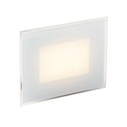 SEGNAPASSO DA INCASSO IN ALLUMINIO DIFFUSORE IN VETRO IP65 LED 5W LUCE 3000K-4000K-5500K PER SCATOLA 506L