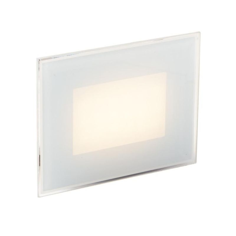 SEGNAPASSO DA INCASSO IN ALLUMINIO DIFFUSORE IN VETRO IP65 LED 5W LUCE 3000K-4000K-5500K PER SCATOLA 506L