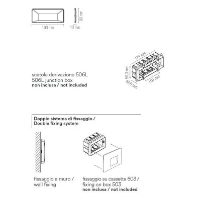 BREEN SEGNAPASSO DA INCASSO 3 COLORI IP65 LED 4W LUCE 3000K-3500K-4000K PER SCATOLA 506L