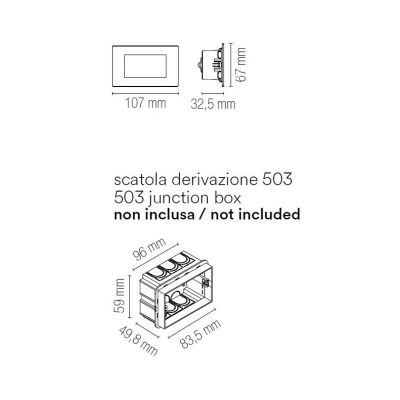 BOLT SEGNAPASSO DA INCASSO IP65 SENSORE MOVIMENTO E CREPUSCOLARE LED 3W LUCE 4000K PER SCATOLA 503