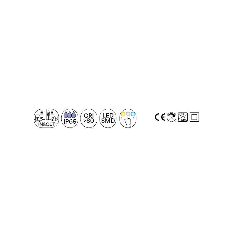 BOLT SEGNAPASSO DA INCASSO IP65 LED 3W LUCE CCT 3000K-4000K-6500K PER SCATOLA 503